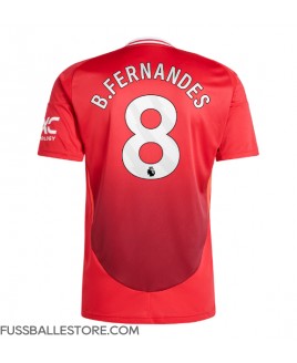 Günstige Manchester United Bruno Fernandes #8 Heimtrikot 2024-25 Kurzarm